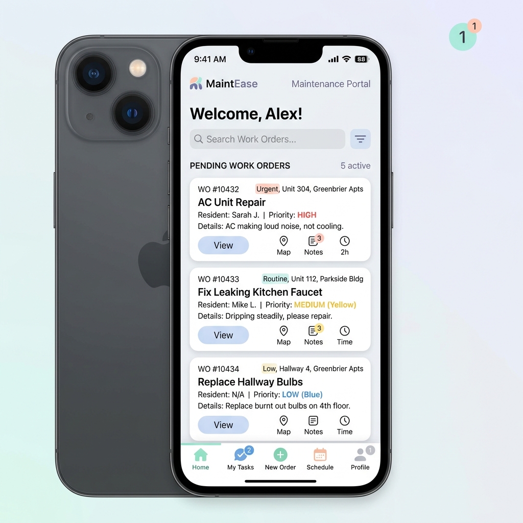Resyhub Technician Mobile View